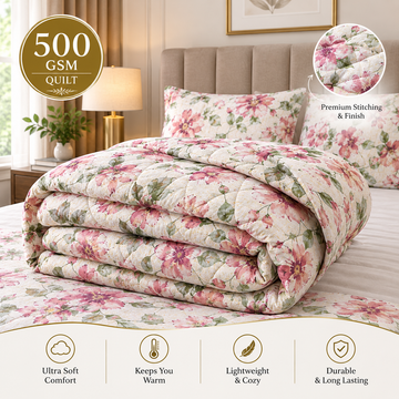 500 GSM Quilt Export Quality With Imported Filling