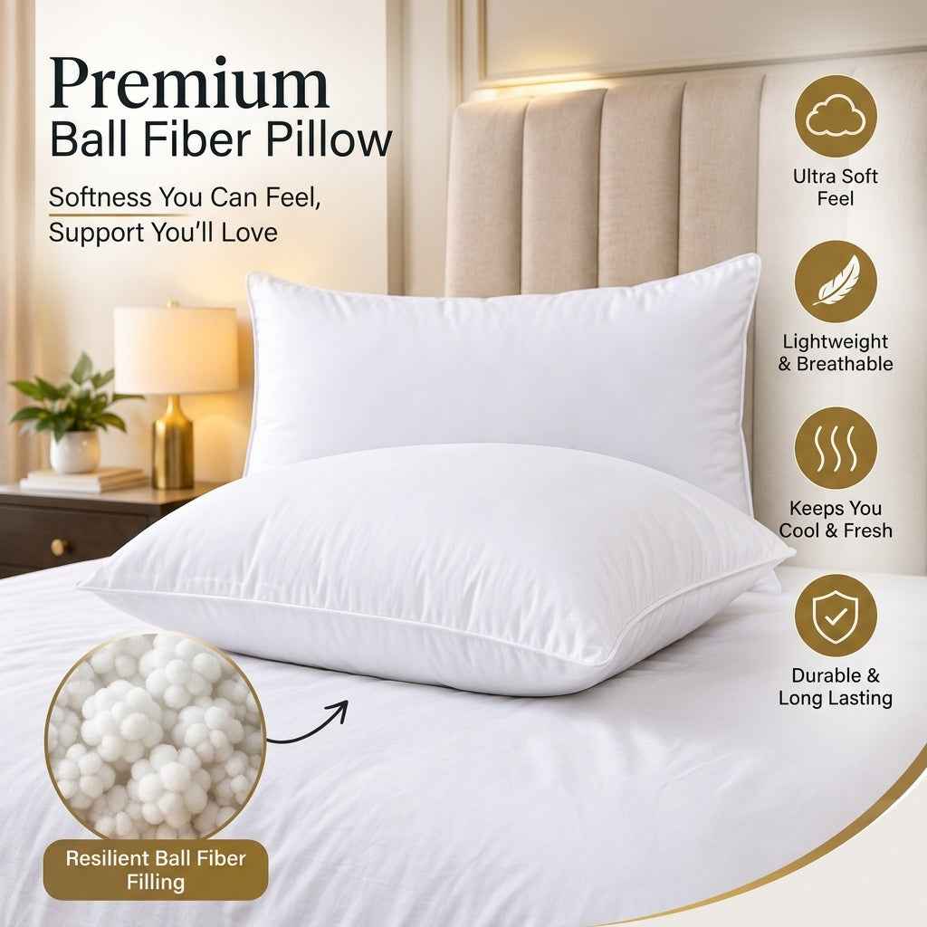 Pure Cotton Premium Pillow - Ultra Soft & Breathable