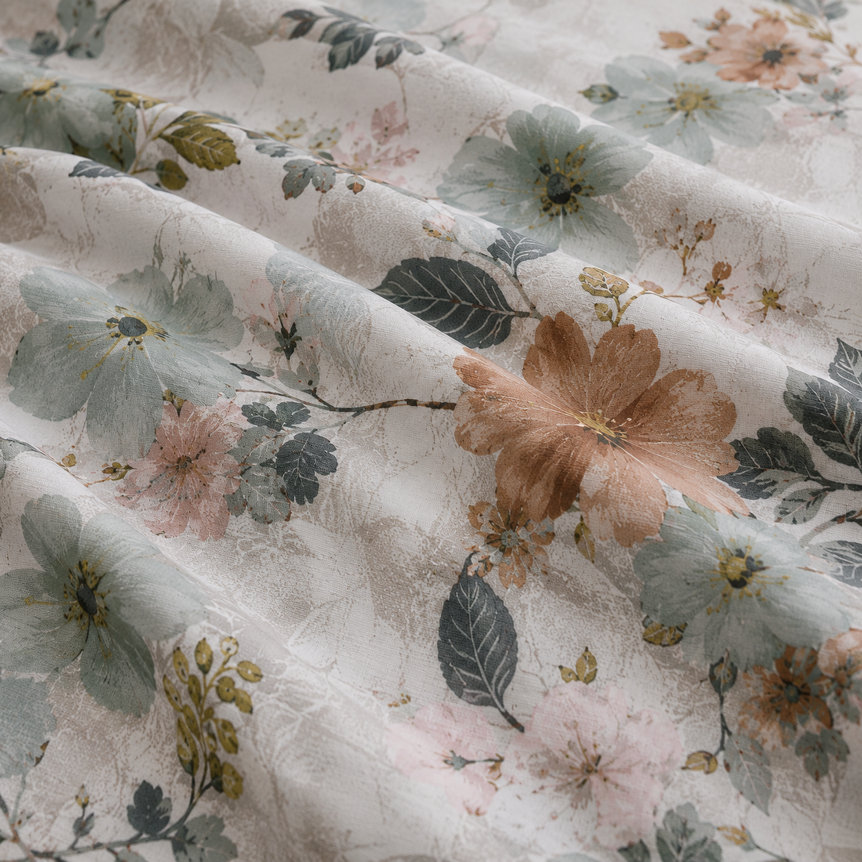 Autumn Whisper Premium Floral Bedsheet Set