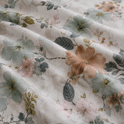 Autumn Whisper Premium Floral Bedsheet Set