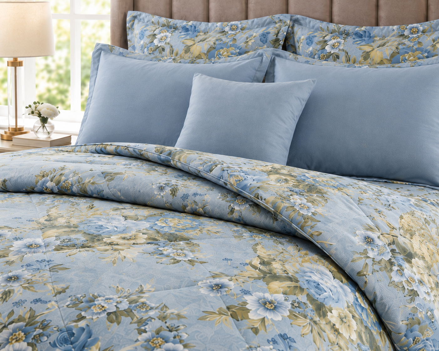 Bluebell Garden 7-Piece Quilted Comforter Set