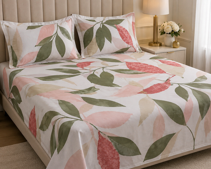 Blush Botanica Premium Botanical Bedsheet Set