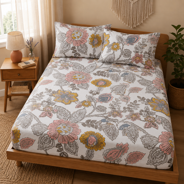 Heritage Bloom Premium Floral Fitted Sheet