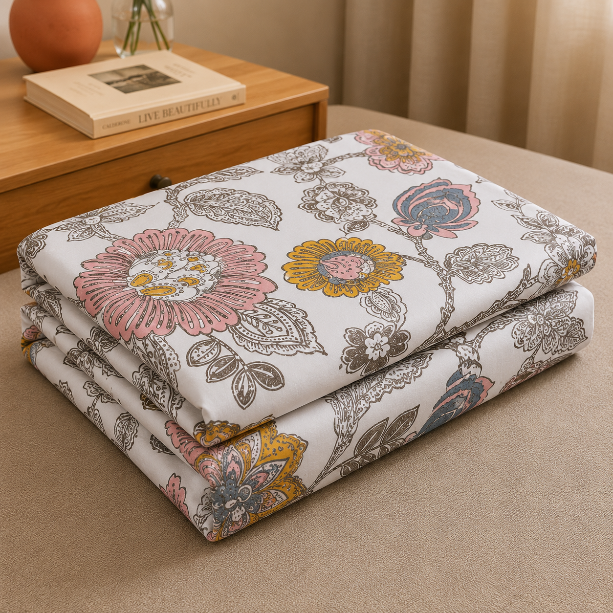 Heritage Bloom Premium Floral Fitted Sheet