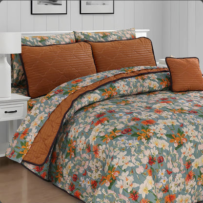 Autumn Meadow 7-Piece Quilted Comforter Set