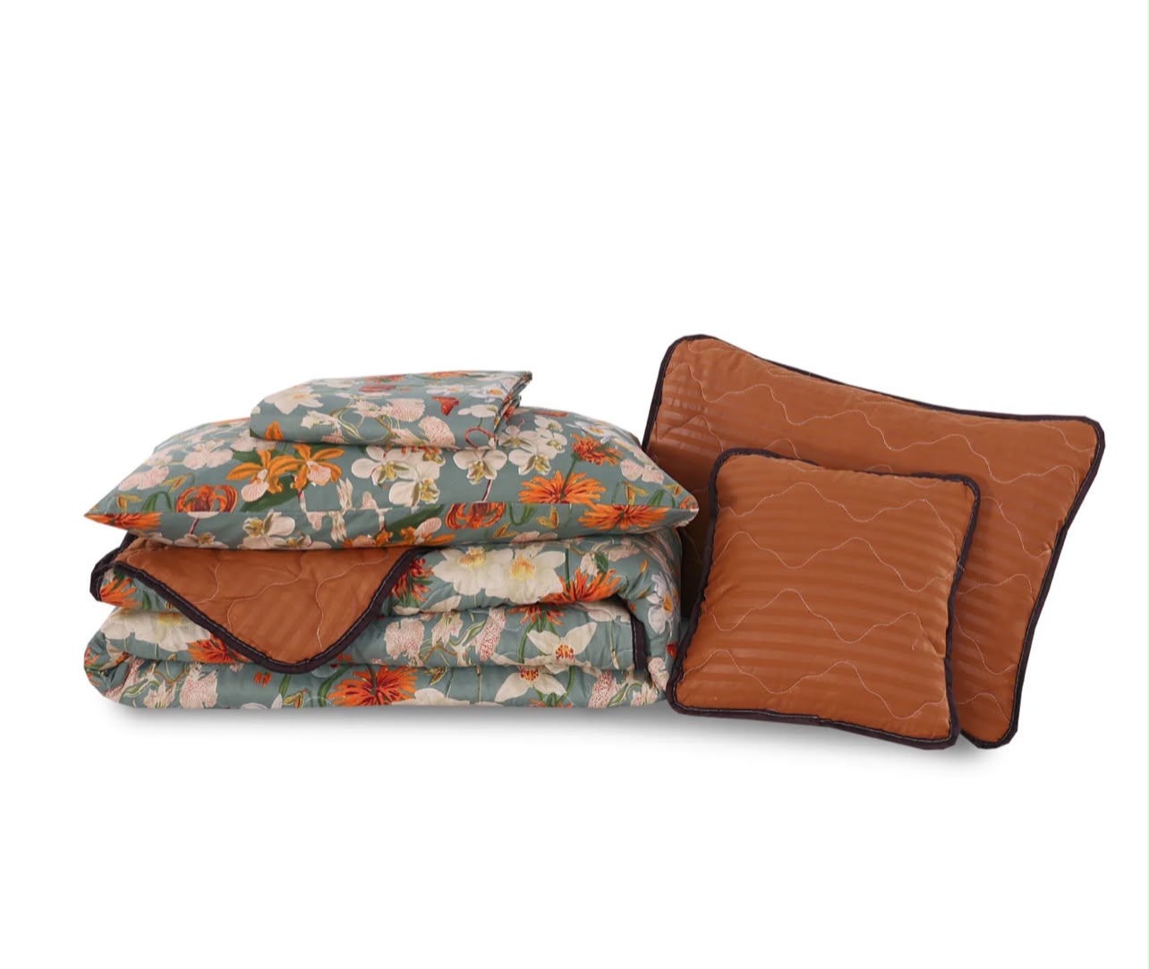 Autumn Meadow 7-Piece Quilted Comforter Set