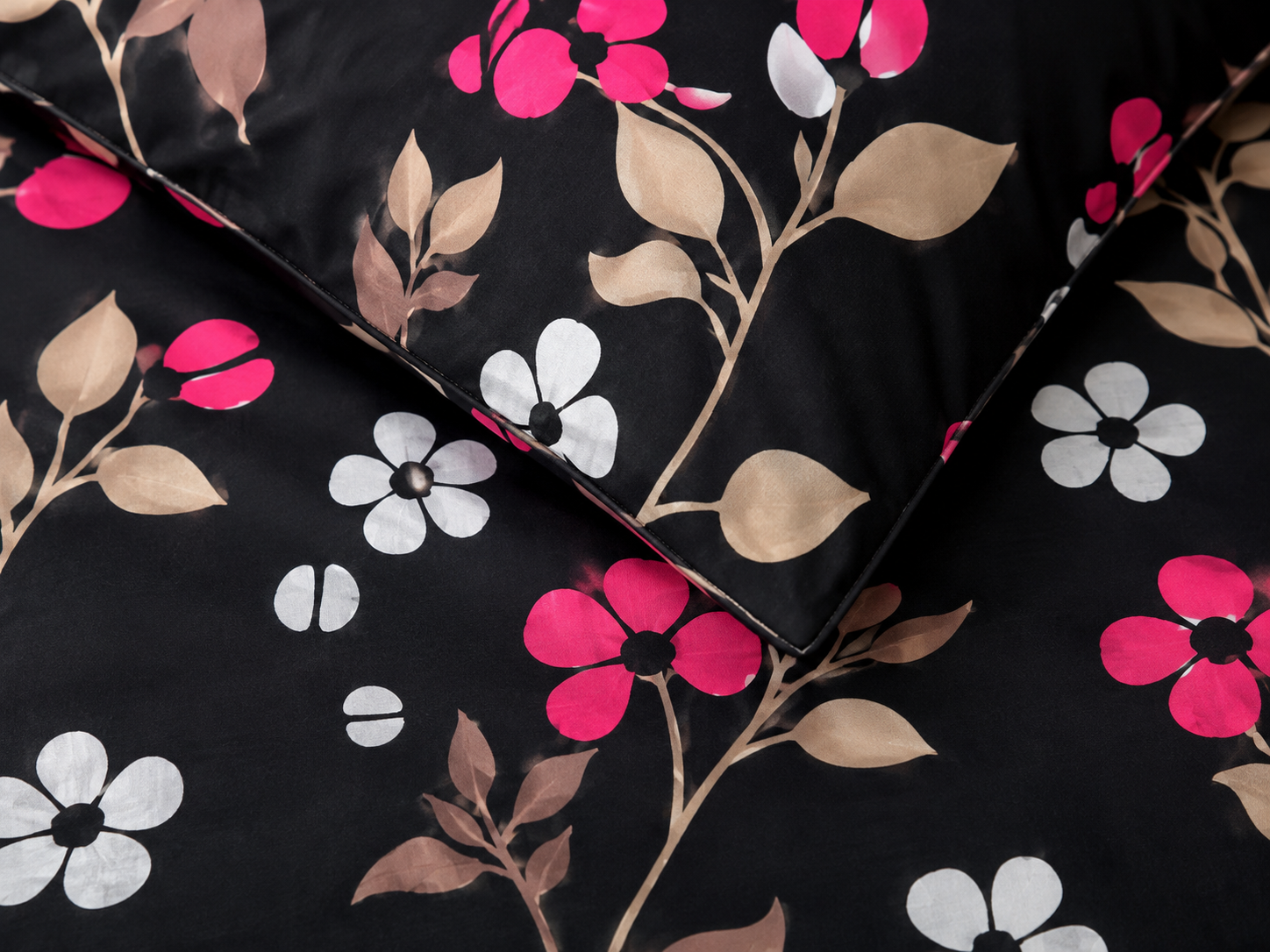 Midnight Blossom Cotton Bedsheet Set