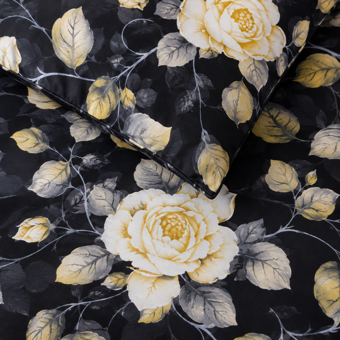 Midnight Rose Luxury Cotton Bedsheet Set